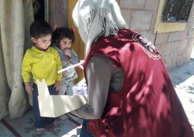 Distribution aux enfants